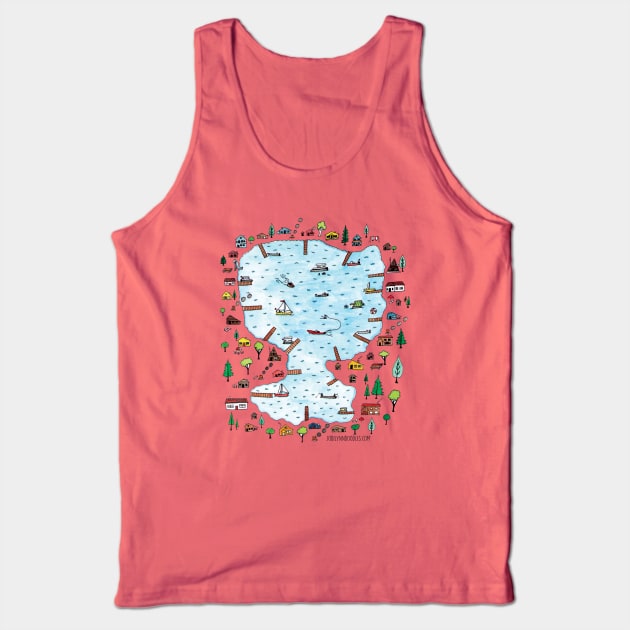 Lake life Tank Top by JodiLynnDoodles